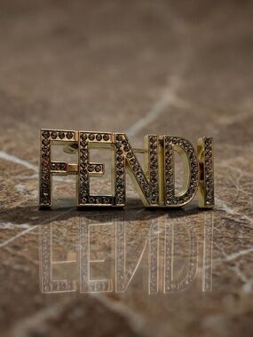 Fendi UPCYCLED crystal brooches pick silver or gold